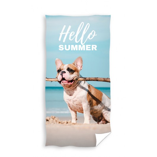 RĘCZNIK KĄPIELOWY PLAŻOWY 70 X 140 CM PIES NA PLAŻY TNL2140012-R