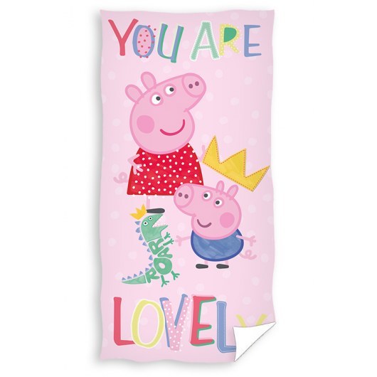 RĘCZNIK KĄPIELOWY PLAŻOWY 70 X 140 CM ŚWINKA PEPPA PP215018-R
