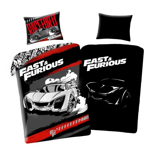 SINGLE DUVET SET FLUO 140 X 200 CM FAST & FURIOUS FF-7043GLBL
