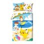POŚCIEL BAWEŁNIANA 140 X 200 CM POKEMON PIKACHU BEACH POK-465BL