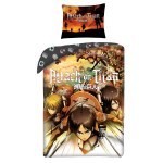 SINGLE DUVET SET 140 X 200 CM ATTACK ON TITAN AOT-6546BL