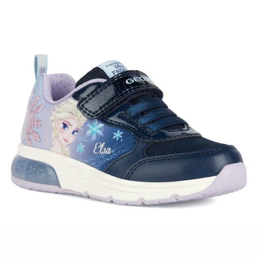 SNEAKER GEOX SPACECLUB FROZEN NAVY/SKY LED LIGHTS