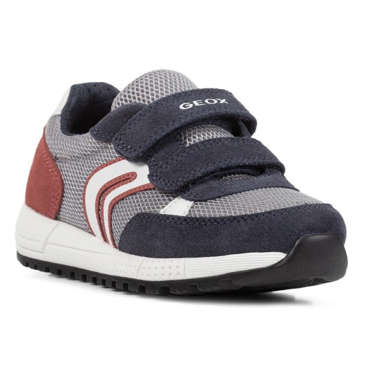 SNEAKERSY GEOX ALBEN BOY LT GREY/NAVY