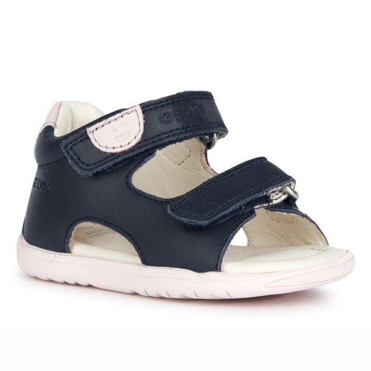 SANDAŁY GEOX MACCHIA BABY GIRL FIRST STEP NAVY