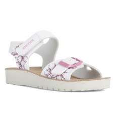 SANDALY GEOX COSTAREI GIRL WHITE/FUCHSIA