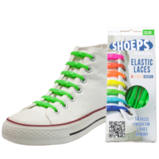 SHOEPS ELASTIC LACES GREEN14 PIECES