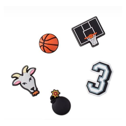 CROCS JIBBITZ™ CHARMS PRZYPINKI 10009750 BASKETBALL STAR 5-PACK