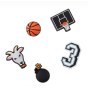 CROCS JIBBITZ™ CHARMS 10009750 BASKETBALL STAR 5-PACK