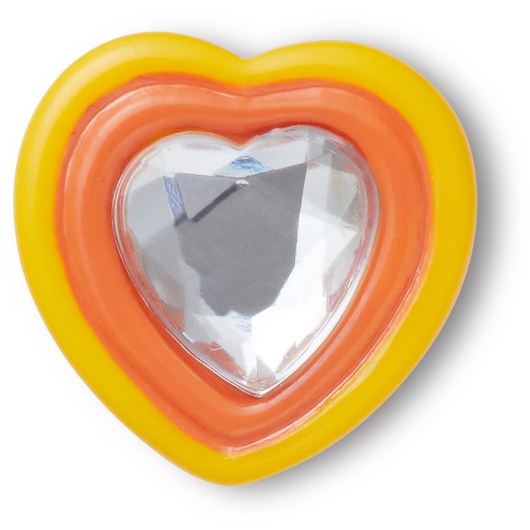 CROCS JIBBITZ™ CHARMS 10011103 YELLOW ORANGE HEART GEM