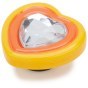 CROCS JIBBITZ™ CHARMS 10011103 YELLOW ORANGE HEART GEM