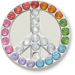 CROCS JIBBITZ CHARMS PRZYPINKA 10011227 GLITTER ELEVATED PEACE SIGN