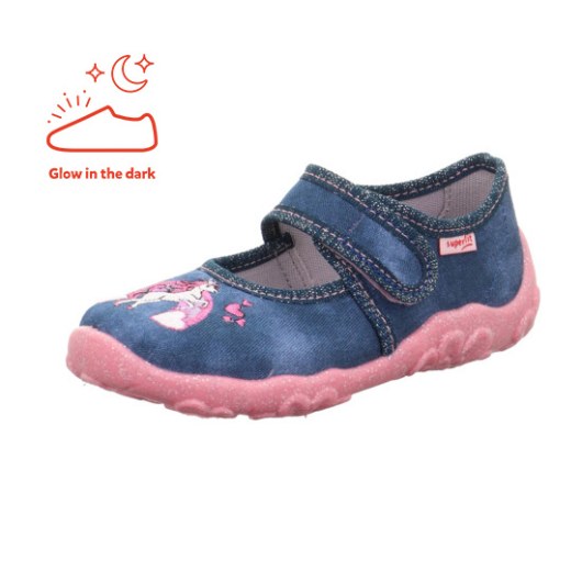 PANTOFLE TEKSTYLNE KAPCIE SUPERFIT BONNY BLAU 1-800282-8050