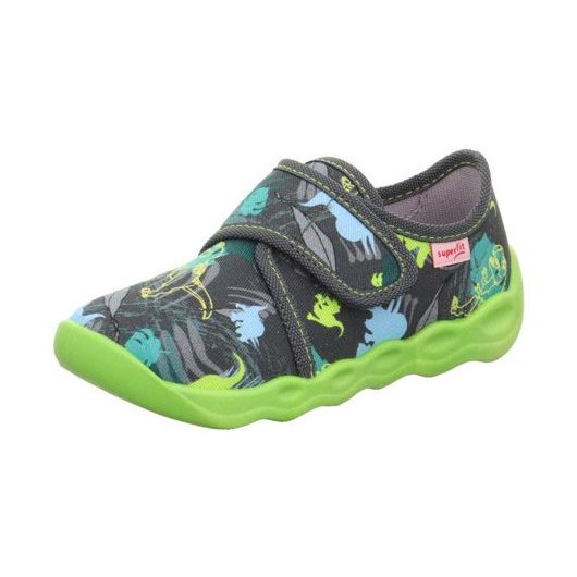 PANTOFLE TEKSTYLNE KAPCIE SUPERFIT BUBBLE GRAU/MEHRFARBIG 1-006273-2010
