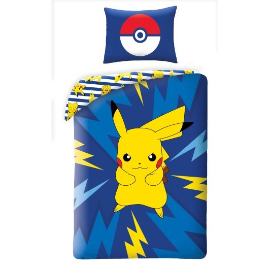 SINGLE DUVET SET 140 X 200 CM POKEMON PIKACHU POK-605BL