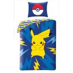POŚCIEL BAWEŁNIANA 140 X 200 CM POKEMON PIKACHU POK-605BL
