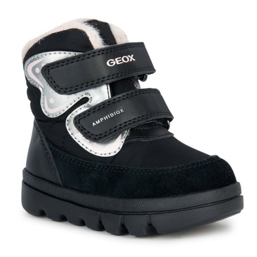 ŚNIEGOWCE GEOX WILLABOOM BLACK/LT PINK AMPHIBIOX
