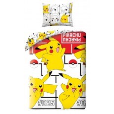 SINGLE DUVET SET 140 X 200 CM POKEMON PIKACHU POK-286BL