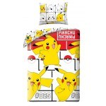 SINGLE DUVET SET 140 X 200 CM POKEMON PIKACHU POK-286BL