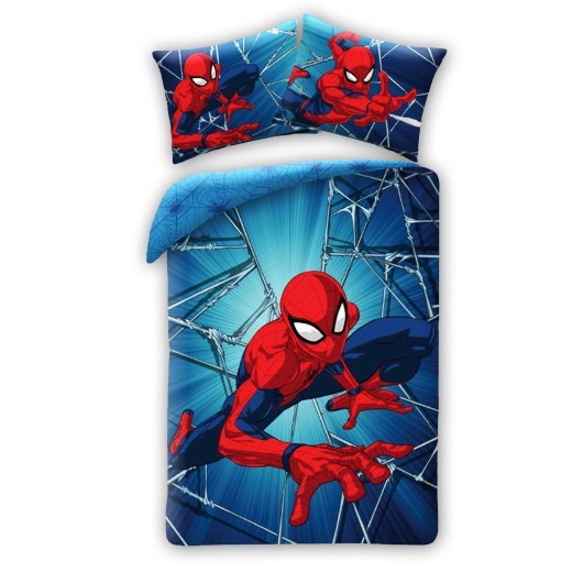 POŚCIEL BAWEŁNIANA 140 X 200 CM SPIDER-MAN SPM-111BL