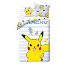 SINGLE DUVET SET 140 X 200 CM POKEMON PIKACHU POK-643BL