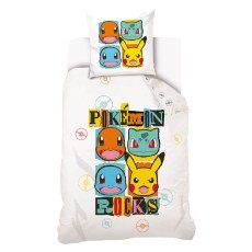 SINGLE DUVET SET 160 X 200 CM POKEMON PIKACHU POK3230651