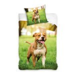 POŚCIEL BAWEŁNIANA 140 X 200 CM PIES AMSTAFF NL224076-PP