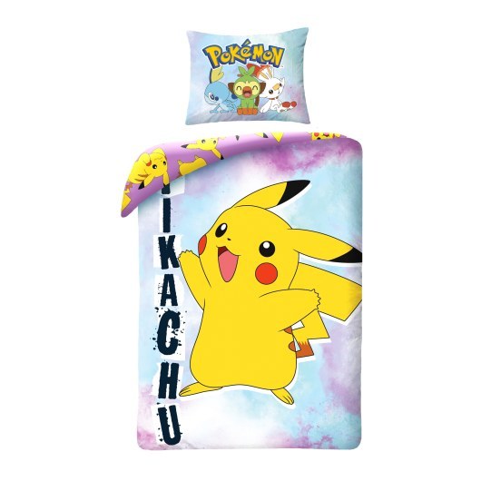 POŚCIEL BAWEŁNIANA 140 X 200 CM POKEMON PIKACHU POK-650BL