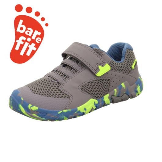 SNEAKERS BAREFOOT SUPERFIT TRACE HELLGRAU/GELB 1-006030-2500