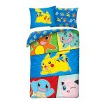 POŚCIEL BAWEŁNIANA 140 X 200 CM POKEMON PIKACHU POK-931BL