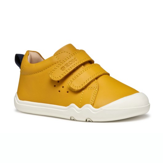 SNEAKERS BAREFOOT GEOX STEPPIEUP OCHRE YELLOW/NAVY