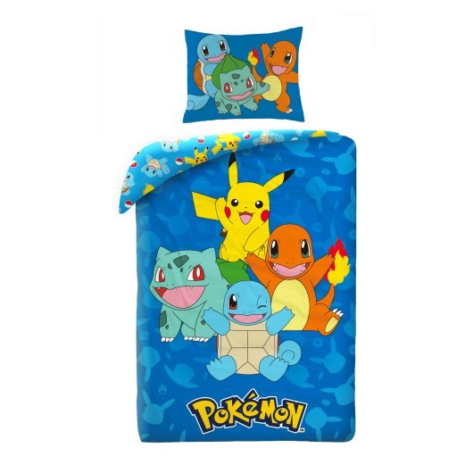 SINGLE DUVET SET MICROFIBER 140 X 200 CM POKEMON PIKACHU POK-579BL