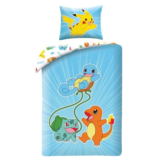 POŚCIEL MIKROFIBRA 140 X 200 CM POKEMON PIKACHU POK-323BL