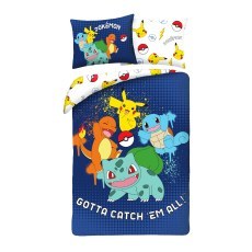 SINGLE DUVET SET MICROFIBER 140 X 200 CM POKEMON PIKACHU POK-1020BL