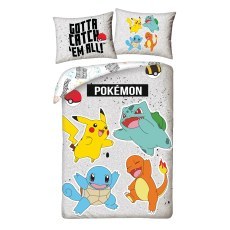 SINGLE DUVET SET MICROFIBER 140 X 200 CM POKEMON PIKACHU POK-1023BL