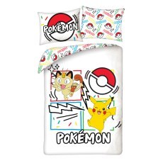 SINGLE DUVET SET MICROFIBER 140 X 200 CM POKEMON PIKACHU POK-1026BL