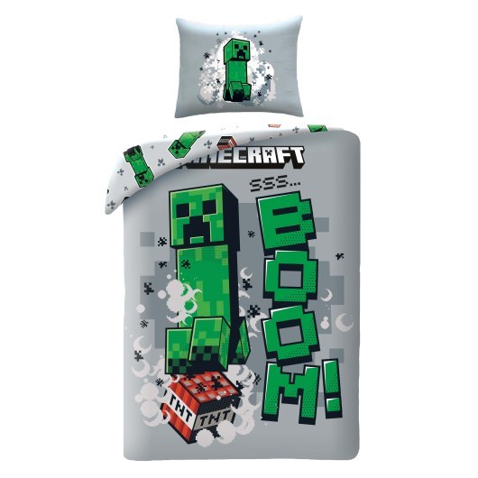 SINGLE DUVET SET MICROFIBER 140 X 200 CM MINECRAFT MNC-515BL