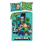 SINGLE DUVET SET MICROFIBER 140 X 200 CM MINECRAFT MNC-744BL