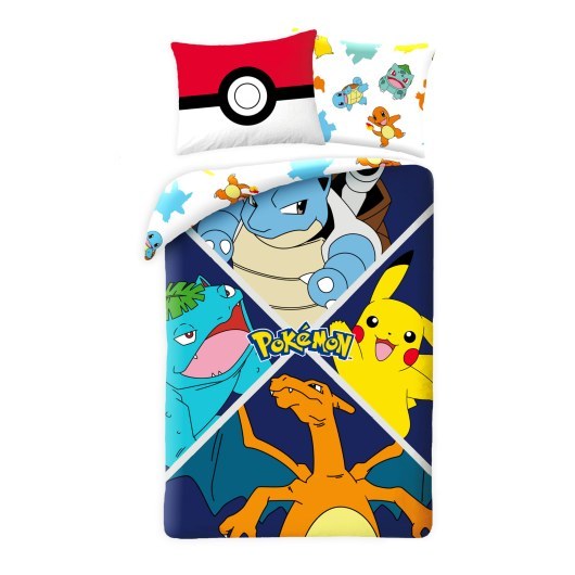 POŚCIEL MIKROFIBRA 140 X 200 CM POKEMON PIKACHU POK-611BL