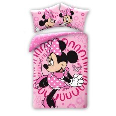SINGLE DUVET SET 140 X 200 CM DISNEY MINNIE MOUSE MN-1923BL