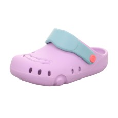 CLOGS BAREFOOT SUPERFIT SPLASH-C LILA/HELLGRUN 1-000990-8500