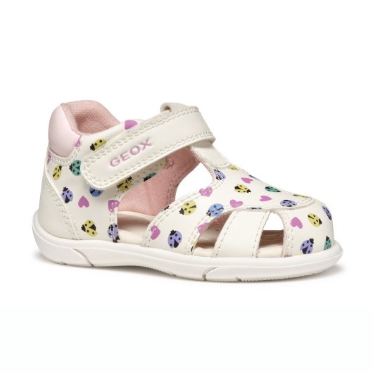 SANDAŁY GEOX ZAPITO WHITE/MULTICOLOR