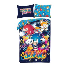 SINGLE DUVET SET MICROFIBER 140 X 200 CM SONIC THE HEDGEHOG SHH-229BL