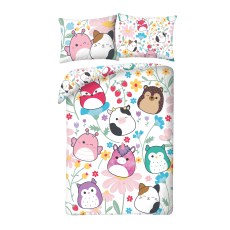 SINGLE DUVET SET MICROFIBER 140 X 200 CM SQUISHY SQUAD SQM-183BL