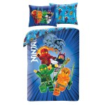 SINGLE DUVET SET POLYESTER 140 X 200 CM LEGO NINJAGO LEG-1166BL