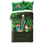 SINGLE DUVET SET MICROFIBER 140 X 200 CM MINECRAFT MNC-785BL