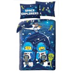 POŚCIEL DZIECIĘCA 140 X 200 CM LEGO SPACE EXPLORERS LEG-1245BL