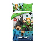 SINGLE DUVET SET 140 X 200 CM MINECRAFT MNC-883BL