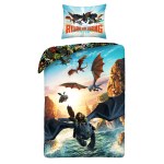 SINGLE DUVET SET MICROFIBER 140 X 200 CM HOW TO TRAIN YOUR DRAGON HTTD-8620BL