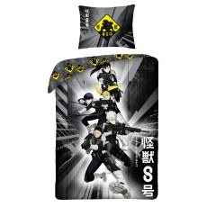 SINGLE DUVET SET MICROFIBER 140 X 200 CM KAIJU NO. 8 KJ-3694BL