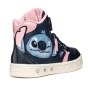 SHOES GEOX SKYLIN DISNEY STITCH NAVY/PINK LED LIGHTS